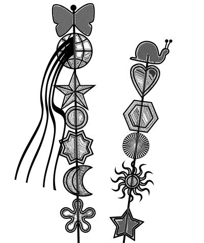 Tür und Wandschmuck aus Alublech