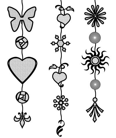 Sommergirlande mit Alublech-Herzen