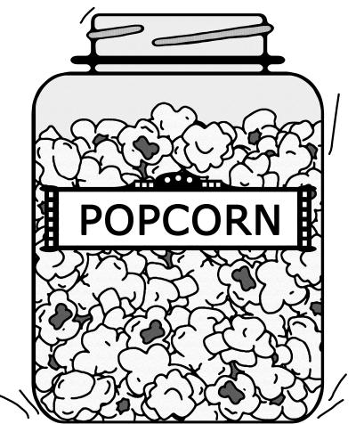 Einmachglas mit Popcorn